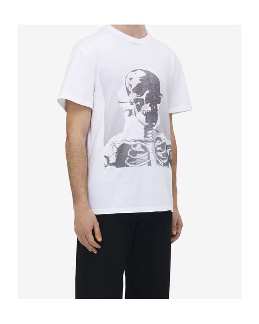 McQueen White T Shirt With Print for men