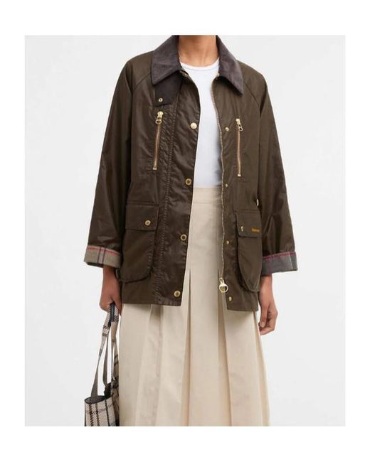 Barbour Green Argill Zip-Fastening Patch-Pockets Jacket