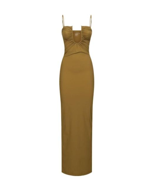 Christopher Esber Green Pleated Sleeveless Dress