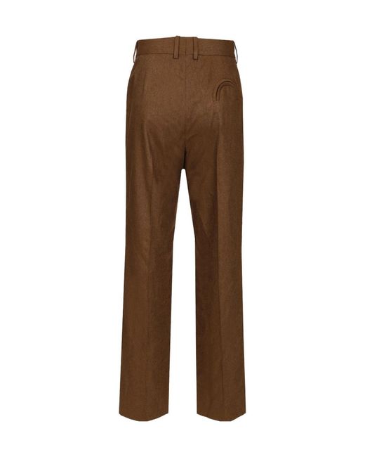 Blazé Milano Brown Blazé Milano Pleat Detailed Renard Fox Trousers