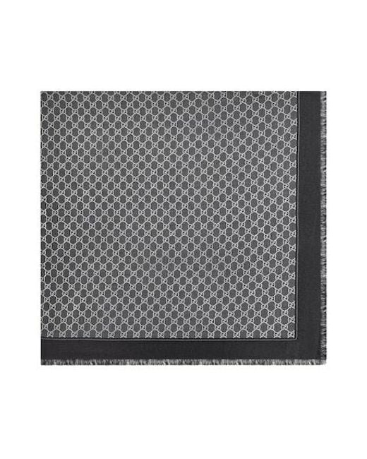 Gucci Gray Gg Shawl