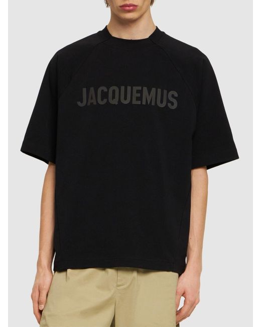 Jacquemus Black T-Shirt With Logo for men