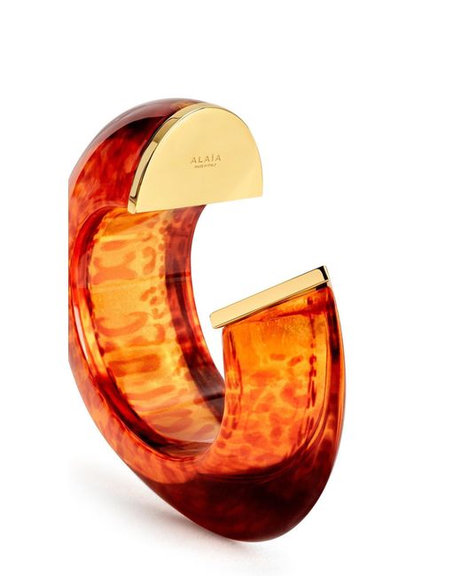 Alaïa Orange Open Bracelet