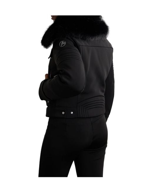 Fusalp Black Maeli Faux Fur-Trimmed Hooded Ski Jacket