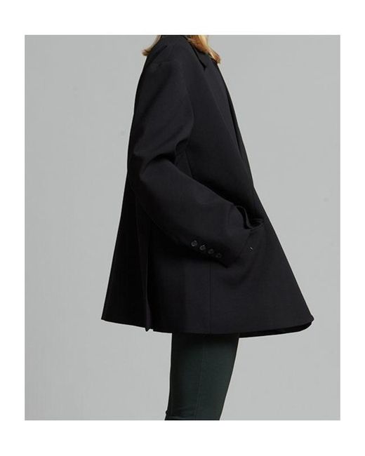 Frankie Shop Black Oversized Single-Breasted Blazer