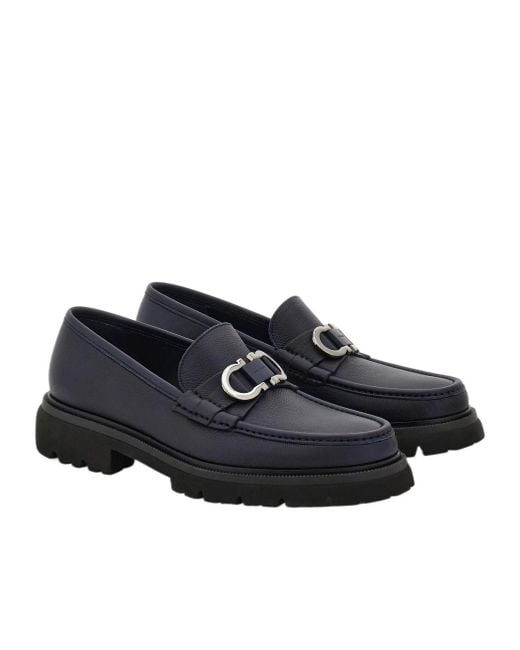 Ferragamo Black Ferragamo Gancini Ornament Loafers for men
