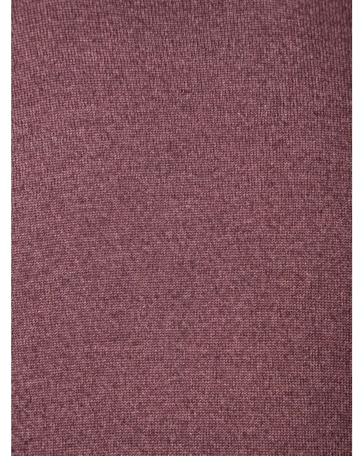 Lardini Purple High Neck Knitted Jumper for men