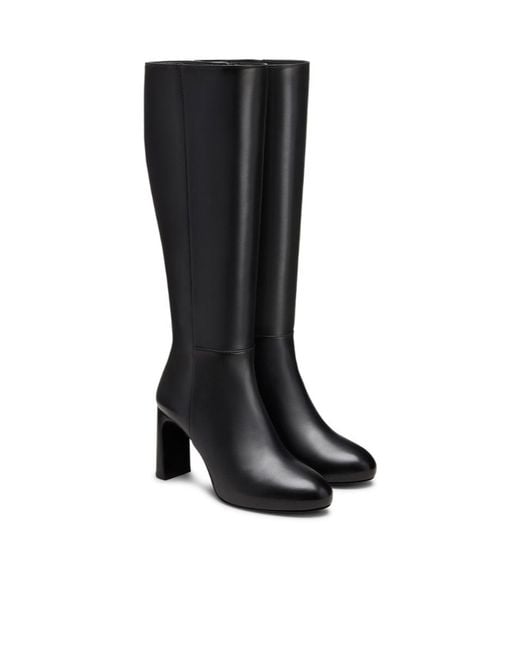 Stuart Weitzman Black Platform Zip Boots