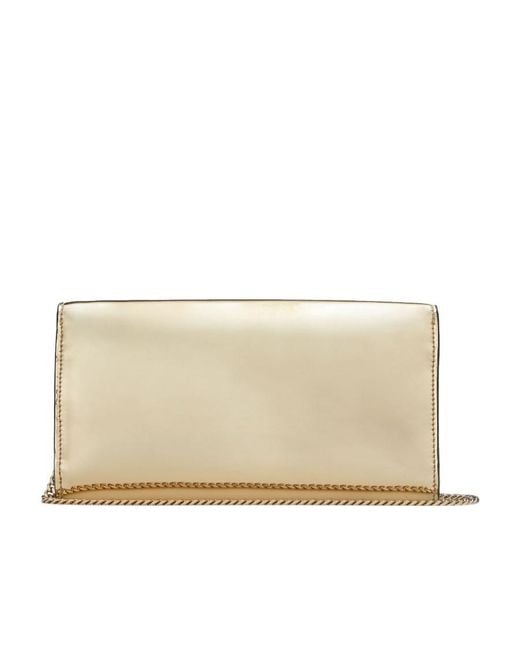 Jimmy Choo Natural Emmie Mirrored Pouch Bag