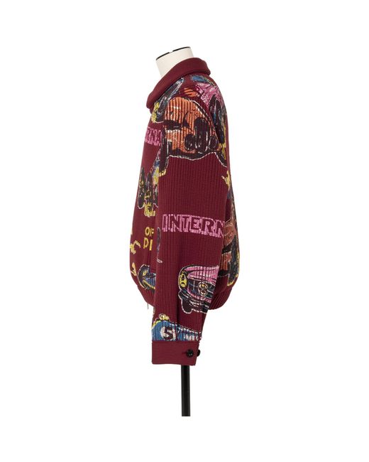 Sacai Zippered Knitted Cardigan for men