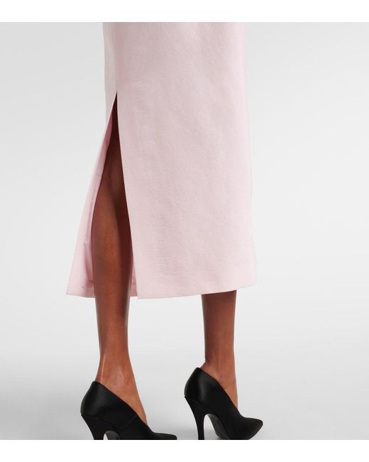 Magda Butrym Pink Silk Bustier Dress