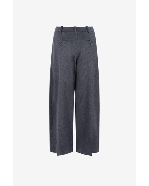 Brunello Cucinelli Blue Casual Trousers With Belt Loops