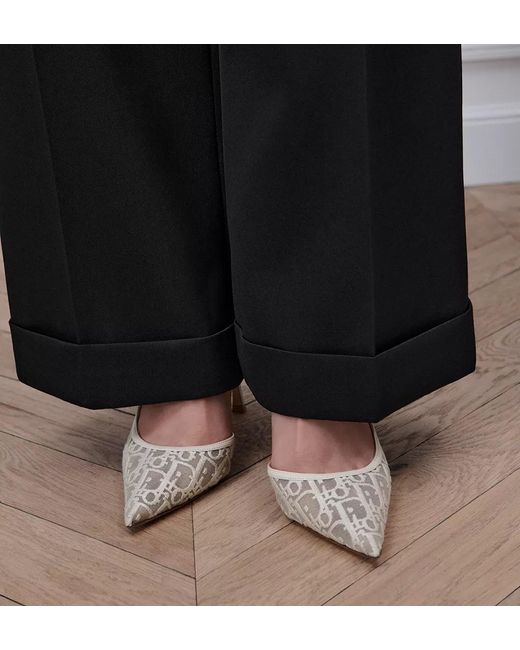 Dior White Aable Slingback Pump