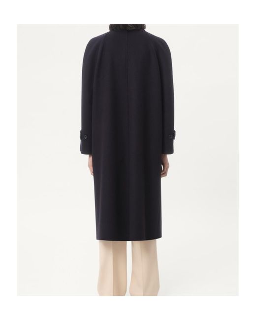 Valentino Blue Single-Breasted Straight Hem Coat for men