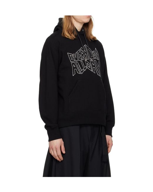 Sacai Black X Geoff Mcfetridge Print Hoodie for men