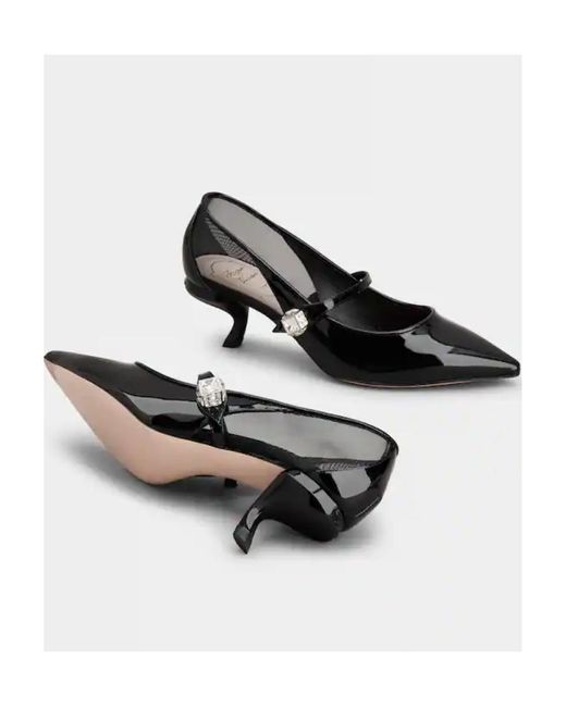 Roger Vivier Black Virgule Babies Pumps