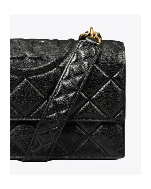 Tory Burch Black Small Fleming Convertible Shoulder Bag