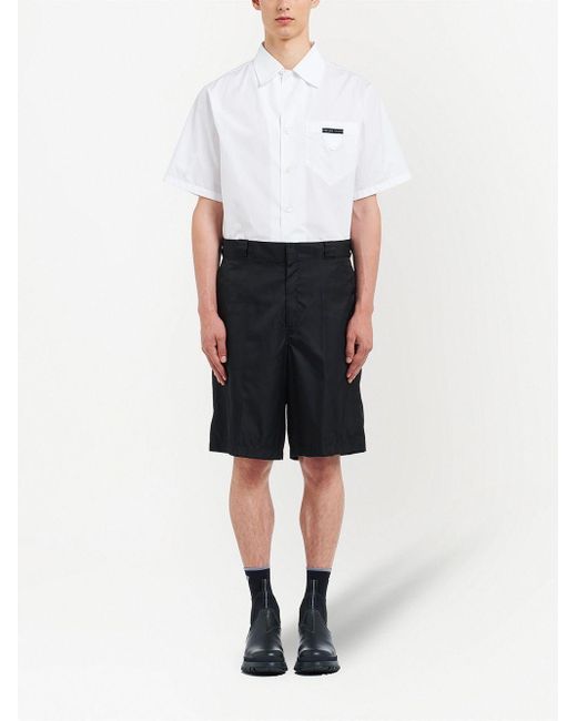 Prada Blue Knee-Length Tailored Shorts for men