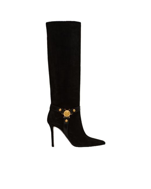 BALMAIN 25S HIGH HEELS 95MM IN BEIGE CALFSKIN