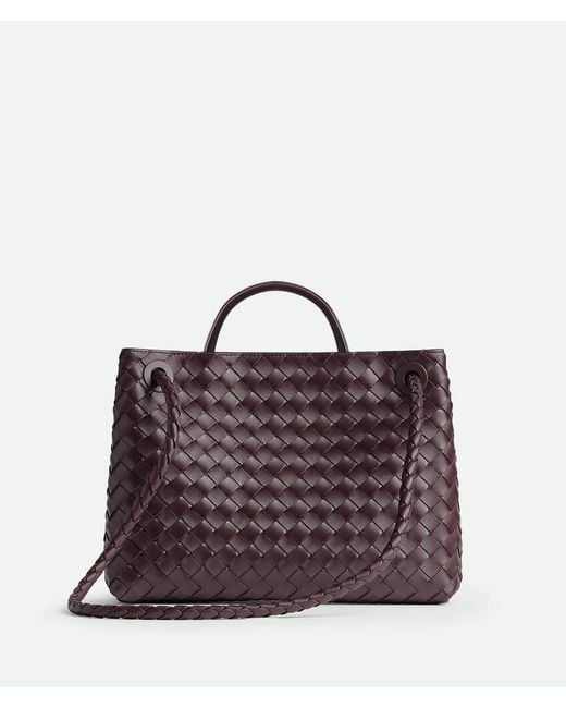 Bottega Veneta Purple Andiamo Medium Shoulder Bag