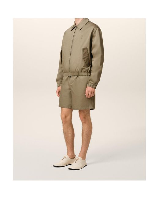 AMI Natural Ami Ami De Coeur Zipped Jacket for men