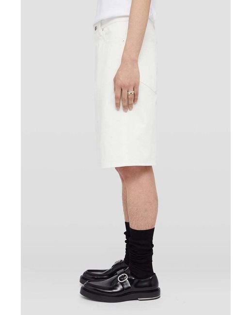 Jil Sander White Denim Shorts for men