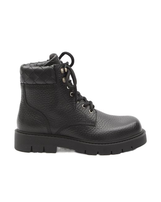 Bottega Veneta Black Haddock Ankle Boot for men