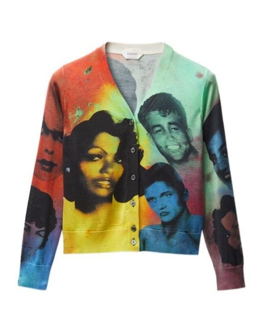 Versace Multicolor The Party Printed Cardigan