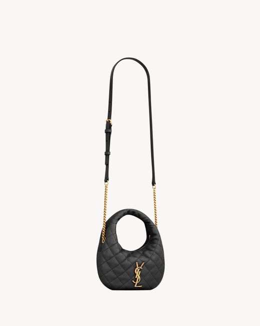 Saint Laurent Black Icarino Mini Shoulder Bag