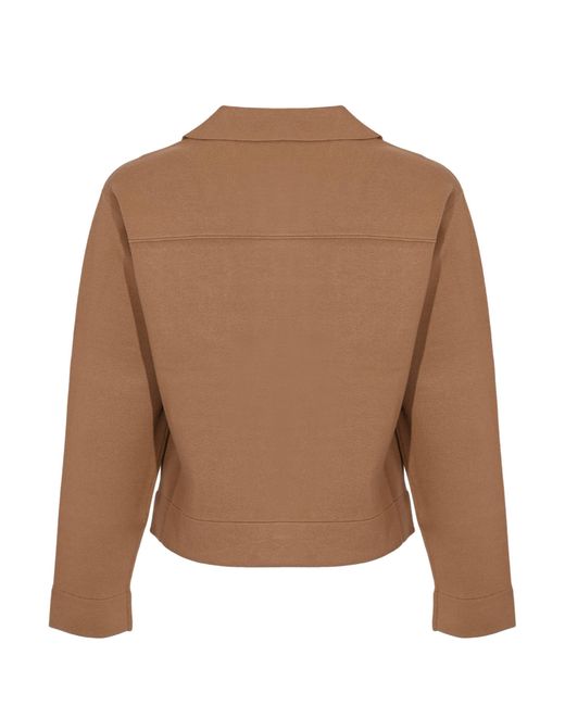 Max Mara Brown Studio Boxy Button-Up Jacket