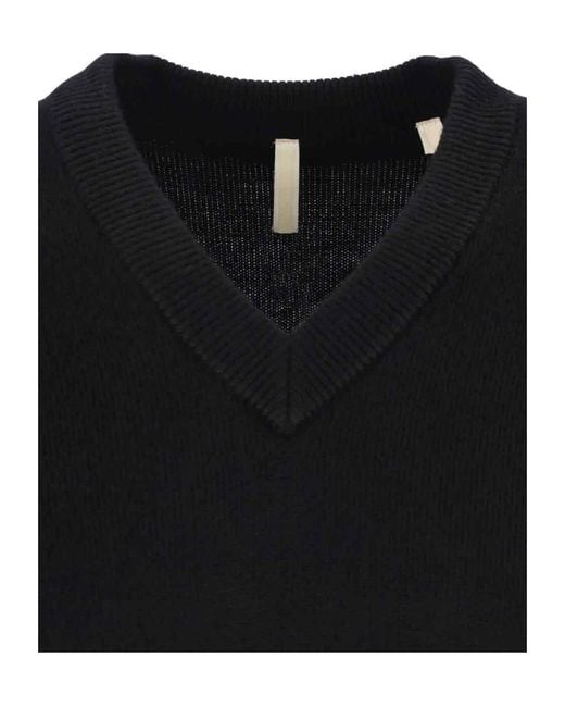 sunflower Black V-Neck Wool Knit Sweater for men