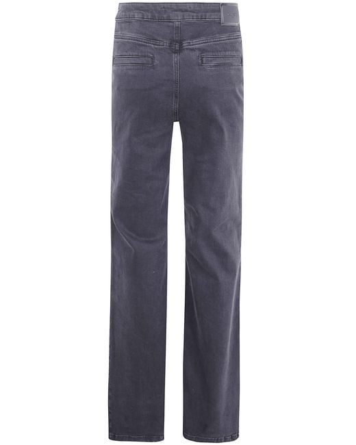 Twinset Blue Wide-Leg Buttoned Jeans