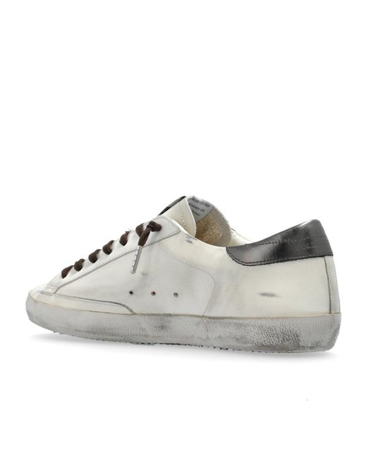 Golden Goose Deluxe Brand White Super Star Lace-Up Sneakers for men