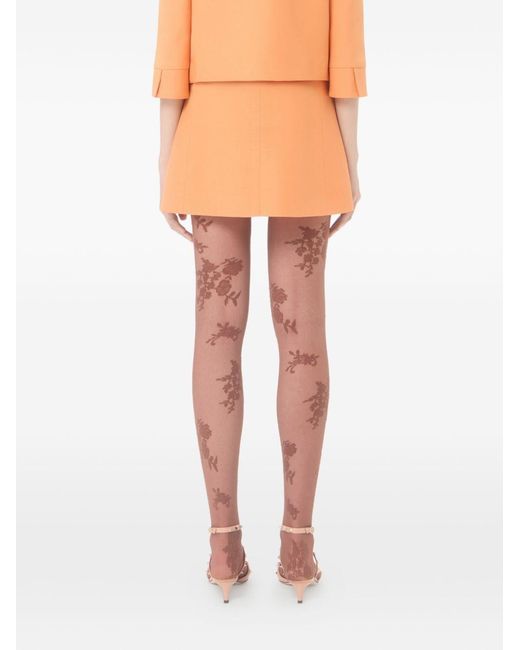 Valentino Orange Crepe Couture Wrap Skirt