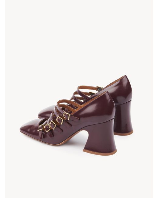 Chloé Purple 80Mm Janis Buckle-Strap Pumps