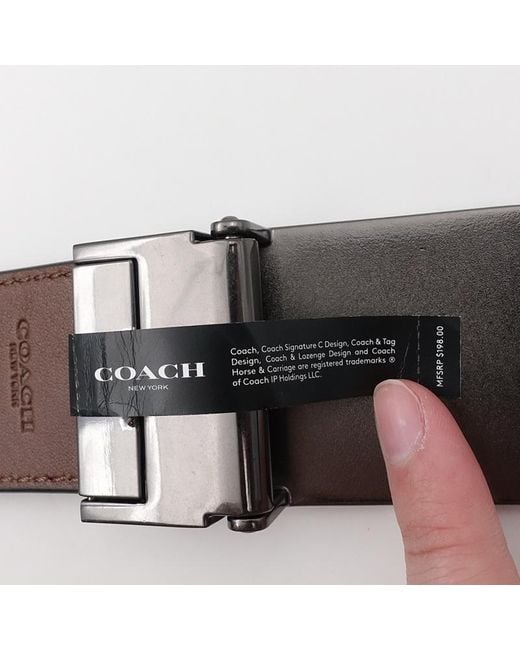 COACH Multicolor Logo Details Belt for men