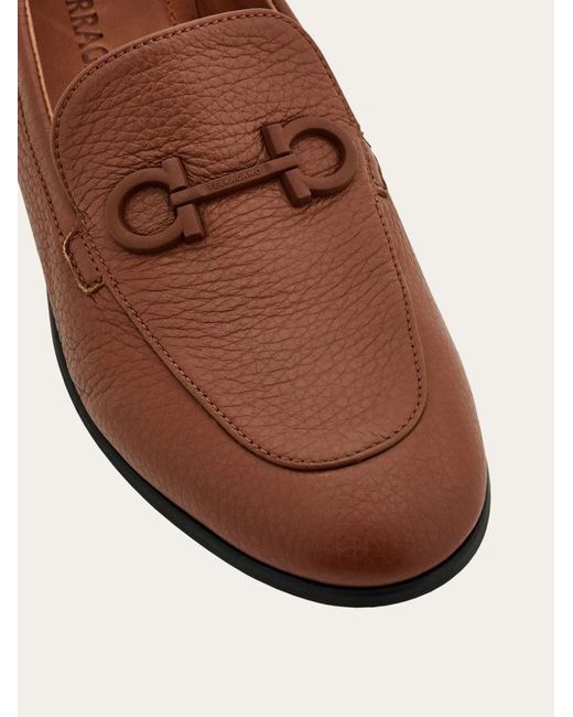 Ferragamo Brown Gancini Loafer