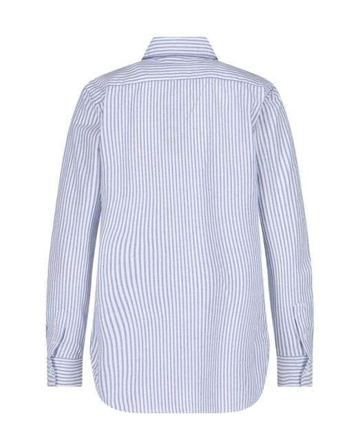 Polo Ralph Lauren Blue Pony Embroidered Striped Shirt