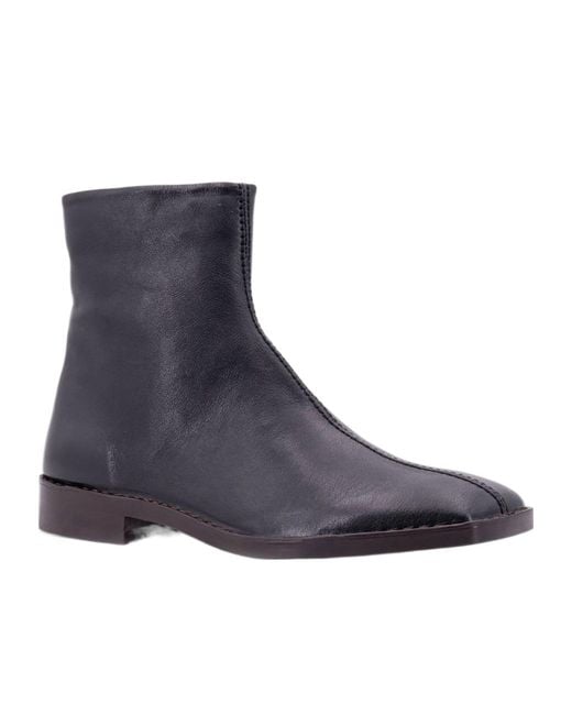 Lemaire Blue Piping Zipper Boots for men