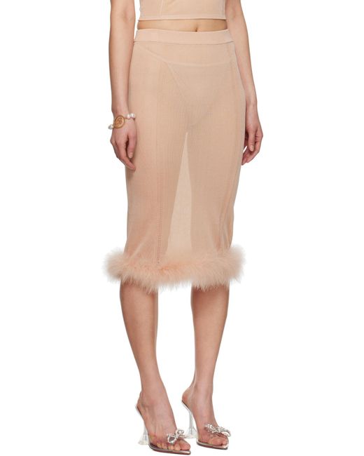 Blumarine Natural Elastic Waist Skirt