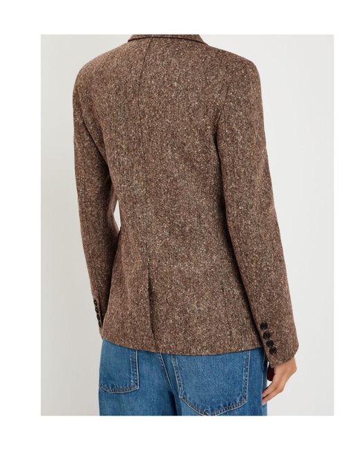 Nili Lotan Brown Fleur Tweed Jacket
