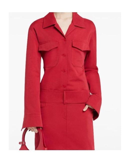 Courreges Red Cotton Shirt