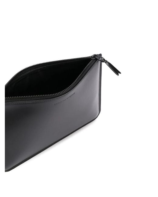 Comme des Garçons Black Comme Des Garçons Wallet Logo Embossed Zipped Wallet for men