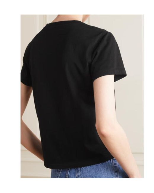Re/done Black Basic Short-Sleeved T-Shirt