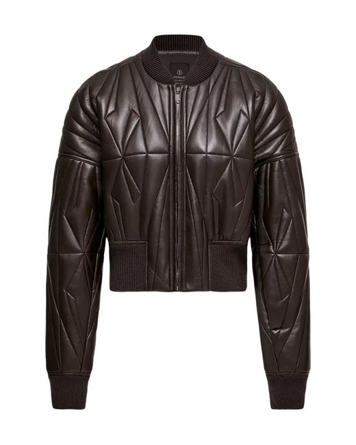 Moncler Black Rick Owens Geocamo Nappa Leather Bomber Jacket