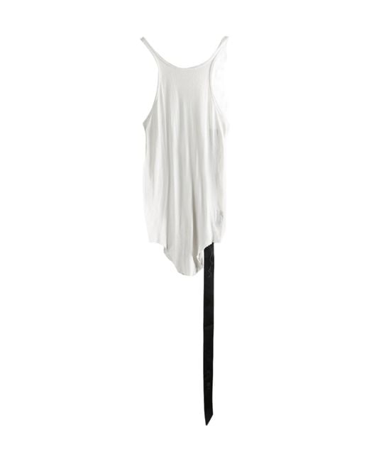 Rick Owens White Racer Back Tank Top