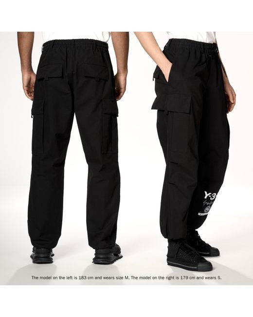 Y-3 Black Workwear Casual Pants for men