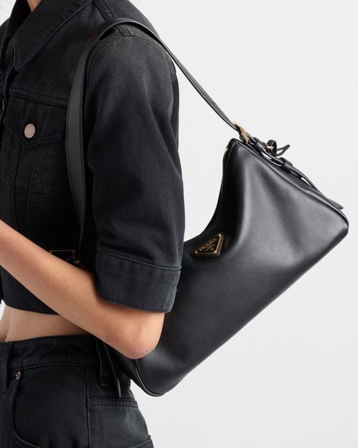Prada Black Aimée Zipped Medium Shoulder Bag