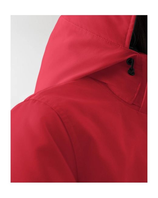 Canada Goose Red Logo-Patch Zip-Fastening Coat