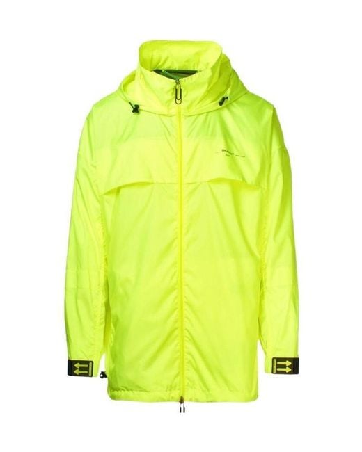 Off-White c/o Virgil Abloh Yellow Hooded Lightweight Jacket for men